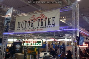 Motor Trike trade show display booth made with 10