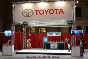 Toyota aluminum trussing trade show display  booth design. 
