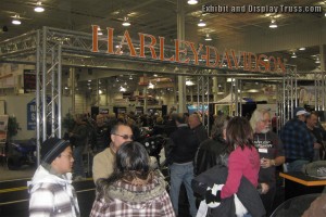 Aluminum truss convention booth for Harley Davidson.
