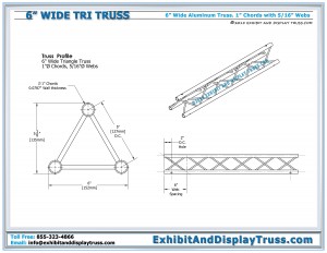 6" wide triangle Truss. Versatile and Durable
