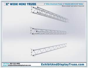 General Information for 6" wide mini truss by EDT Exhibit and display truss