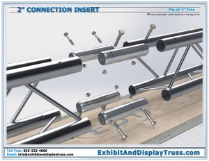 exploded view of parts of 2" connection insert system