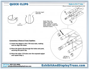 Quick Clip Dimensions and Snap On Instructions