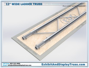 12" wide ladder truss. 2 Chord aluminum truss. 2" diameter chord/tubes.