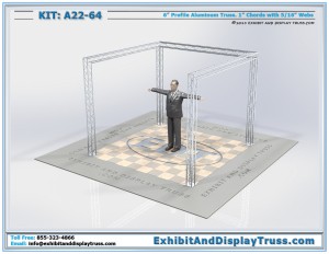 Display Kit A22_64. 10' x 10' booth size. 6" wide aluminum box truss.