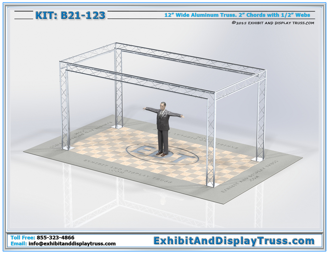 Kit: B21-123 / Cost-Effective Modular Perimeter Display Booth Design