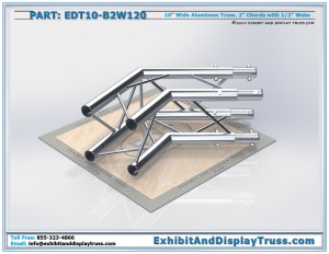 EDT10_B2W120 10″ Wide 2 Way 120° Box Junction. Aluminum box truss.