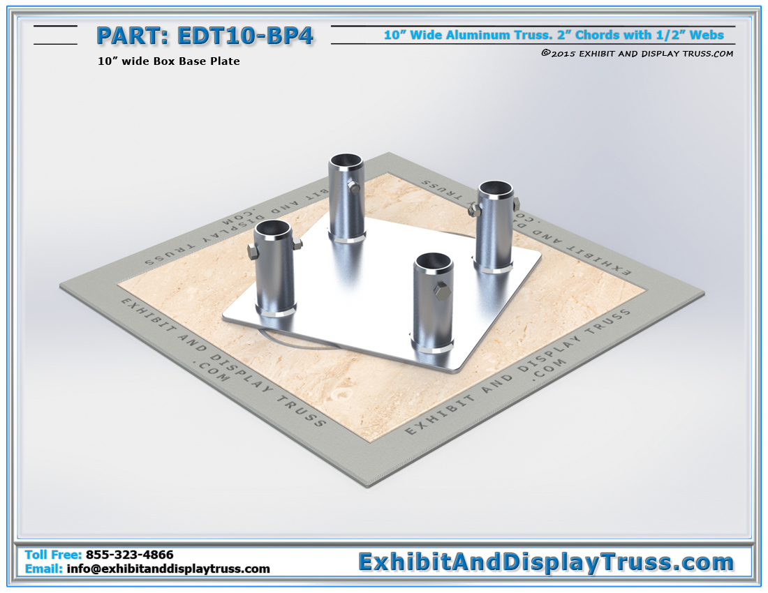 PART: EDT10-BP4 / 10″ Wide Box Base Plate