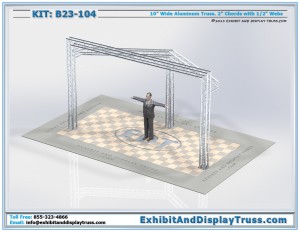 Exhibit Display Kit B23_104. 10' x 20' perimeter size. 4 Chord aluminum box truss.