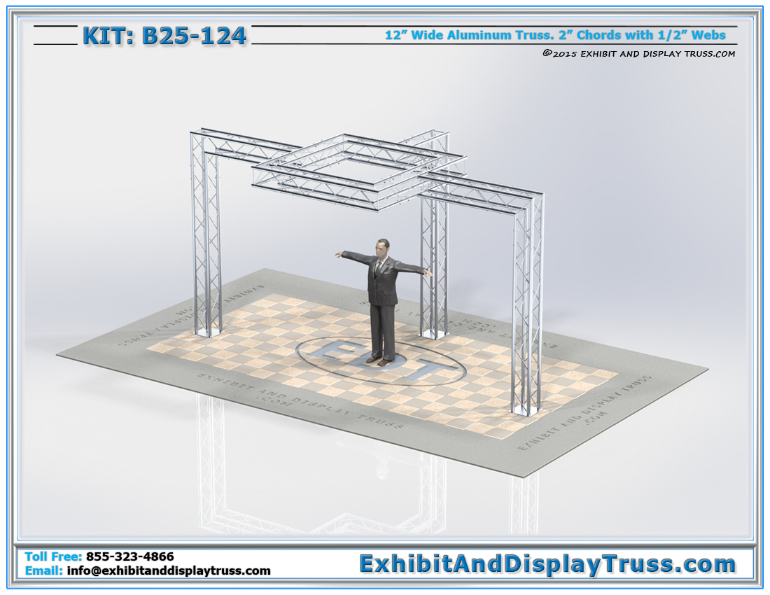 Kit: B25-124 / Lightweight Convention Trade Show Exhibit Booth for LCD TV's