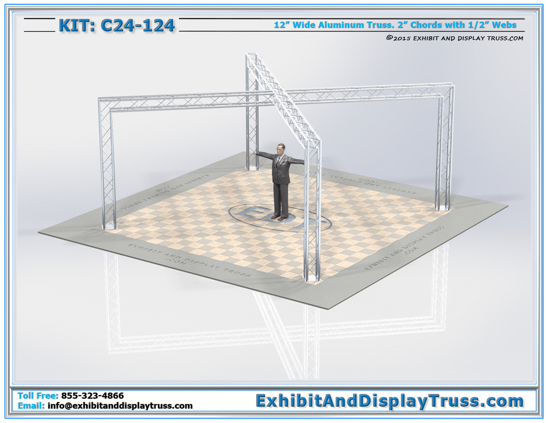 Kit: C24-124 / X-Shaped Tradeshow Convention Display Kit