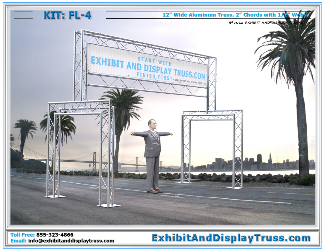 FL-4 Finish Line and Starting Line Kit / Truss Finish Line Structure With Banner Support