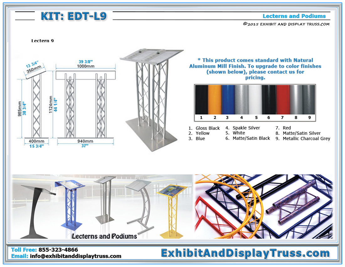 Kit: EDT-L9 / Double Aluminum Lectern 9