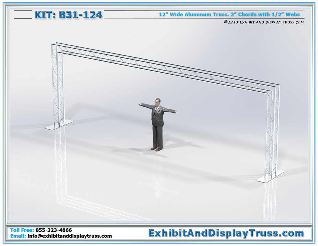 Kit: B31-124 / Portable Aluminum Truss Archway for Banners and Lights