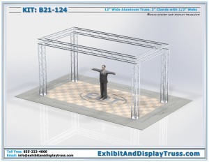 Aluminum Truss Systems B21_124. 10x20 Trade Show Booths. Made with 4 Chord Box Truss.