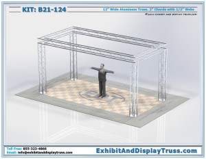 Aluminum Truss Systems B21_124. 10x20 Trade Show Booths. Made with 4 Chord Box Truss.