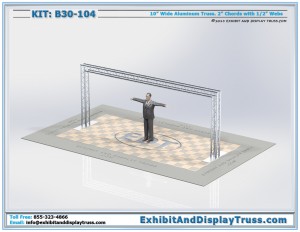 Trade Show Booth Displays B30_104. 10x20 Booth Size. 10" wide Square Box Truss.