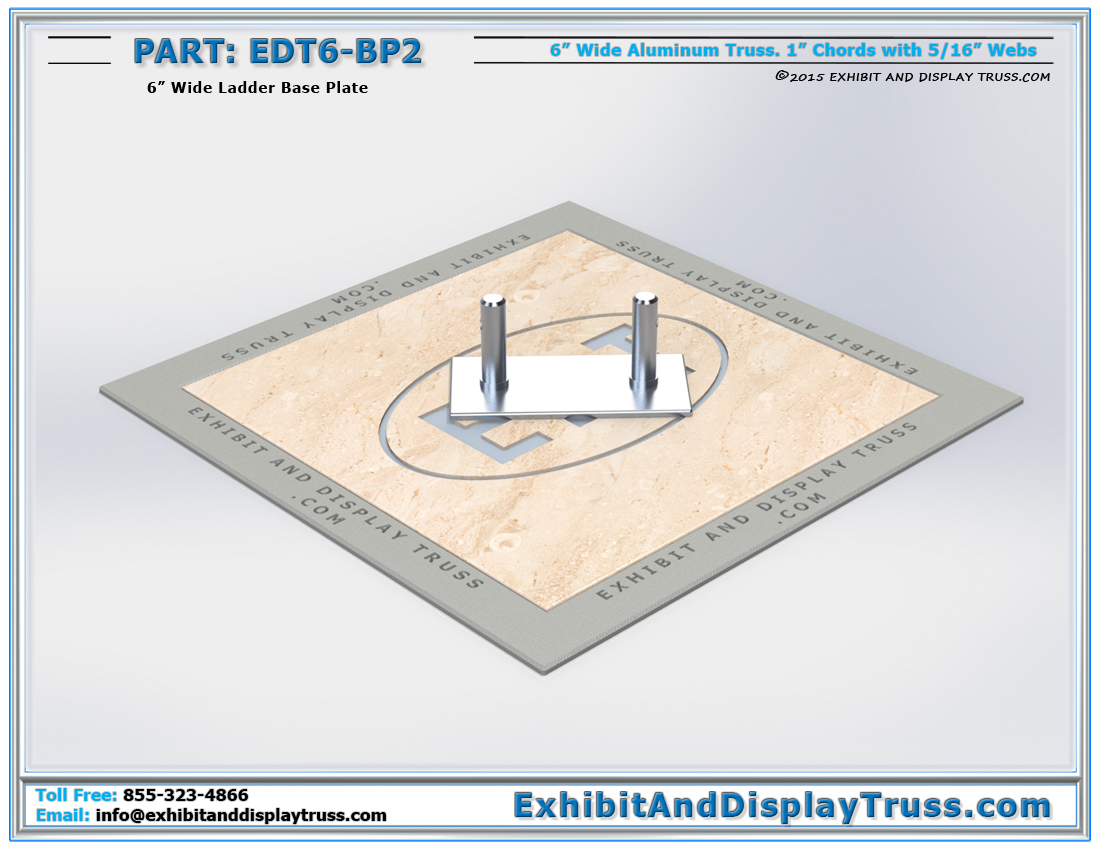 PART: EDT6-BP2 / 6″ Wide Ladder Base Plate
