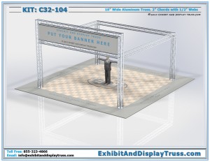 Trade Show Promotion Truss Kit C32_104. 20x20 Truss Booth. Made with Box Truss.