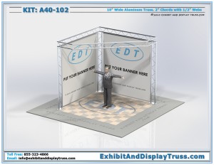 A40_102 Flat Packing Corner Display. 10'x10' Booth. Flat Truss.