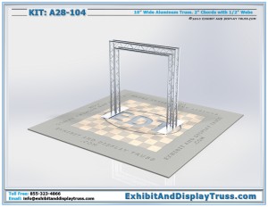 Presentation Image for A28-104. 10'x10' Fabric Display Backwall. Box Truss.