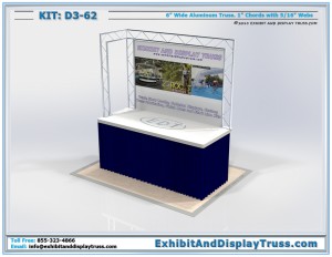 Tabletop Display D3_62. Metal Display Racks for Product Displays. For 6' Wide folding Table.