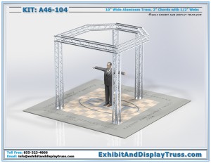 A46-104 Trade Show Truss Booth. 10x10 Truss Booth.