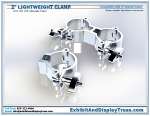 2 Inch Lightweight Clamp. Easy to use Clamps for Portable Lighting Truss.