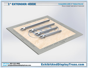 1" Extender Hook Clamp. Compatible with 1" Tubes or Chords. Attach Truss Accessories.