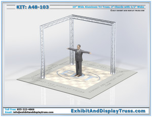 A48-103 L-Booth Corner Trade Show Booth Display. 10'x10' Exhibit Display Kit.