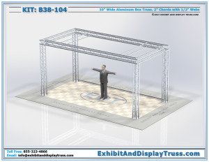 B38-104 Exhibition Truss System. 10'x20' Exhibit Truss Kits. Banner Truss Structure