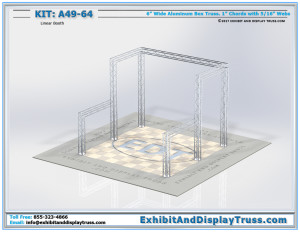 Presentation Image for Truss Kit A49-64. Linear Booth Trade Show Display.