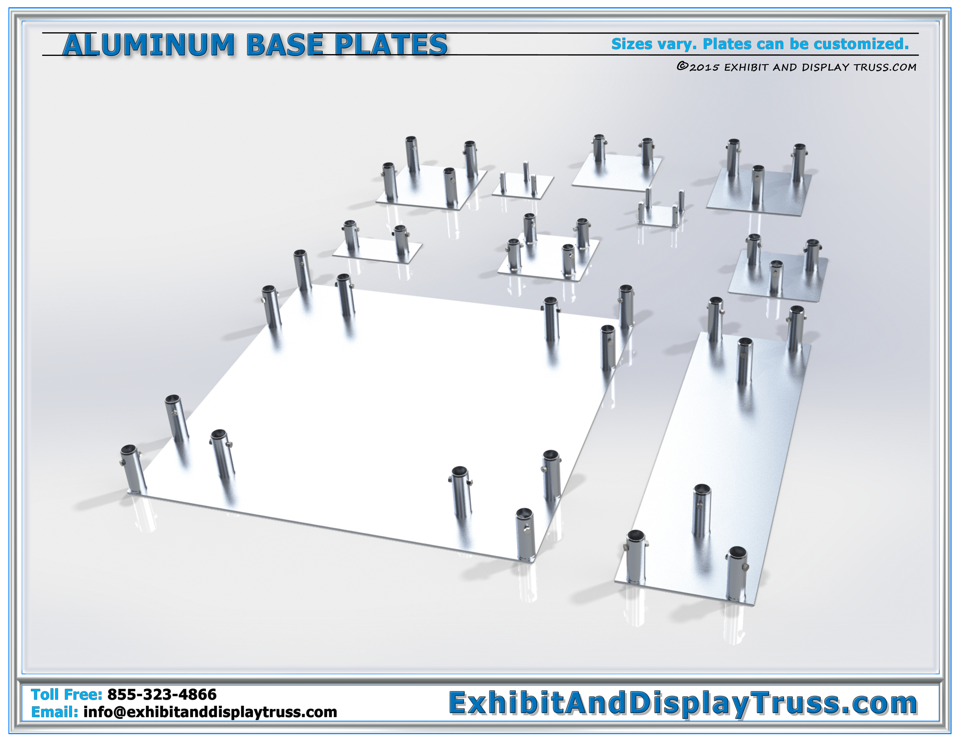Aluminum Base Plates for Exhibition Exhibit Truss and Trussing Display Booths