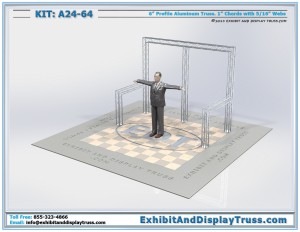 Display Kit A24-64. 10' x 10' booth size. 6" wide mini Box Truss.