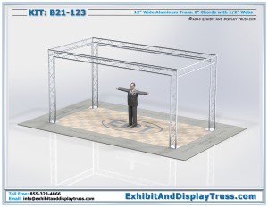 4K image of Exhibit Display B21_123. 10' x 20'. 12" wide 3 Chord Triangle Truss.