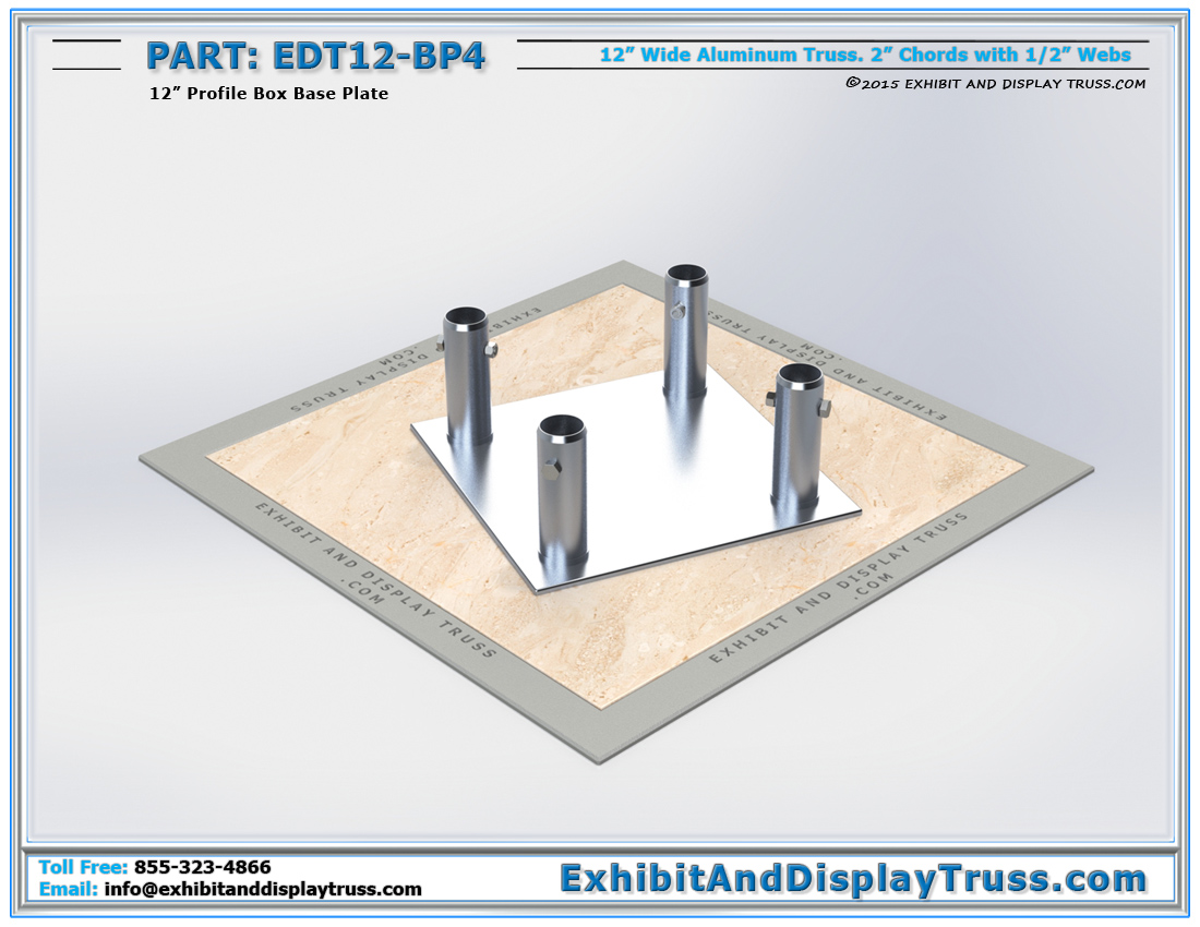 PART: EDT12-BP4 / 12″ Wide Box Base Plate