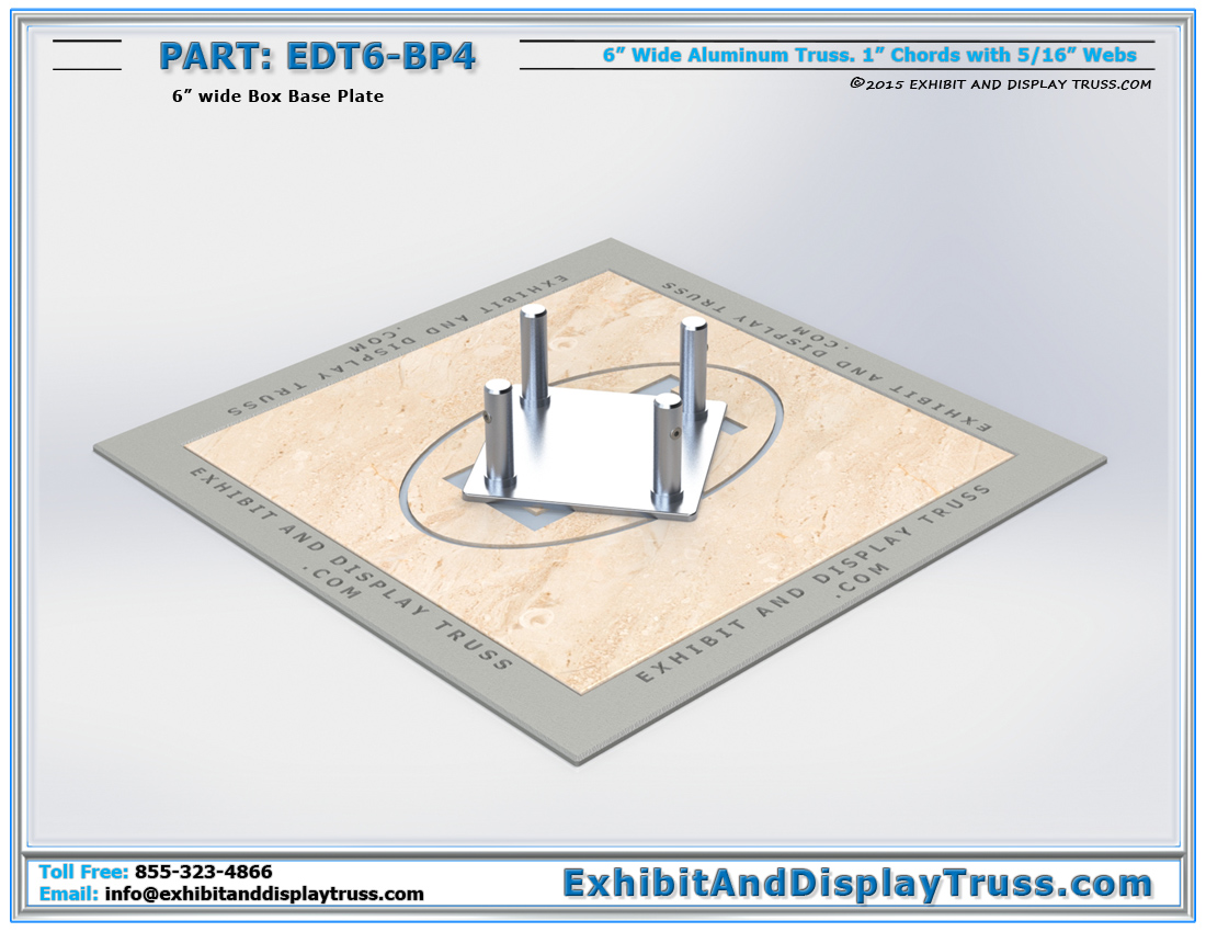 PART: EDT6-BP4 / 6″ Wide Box Base Plate