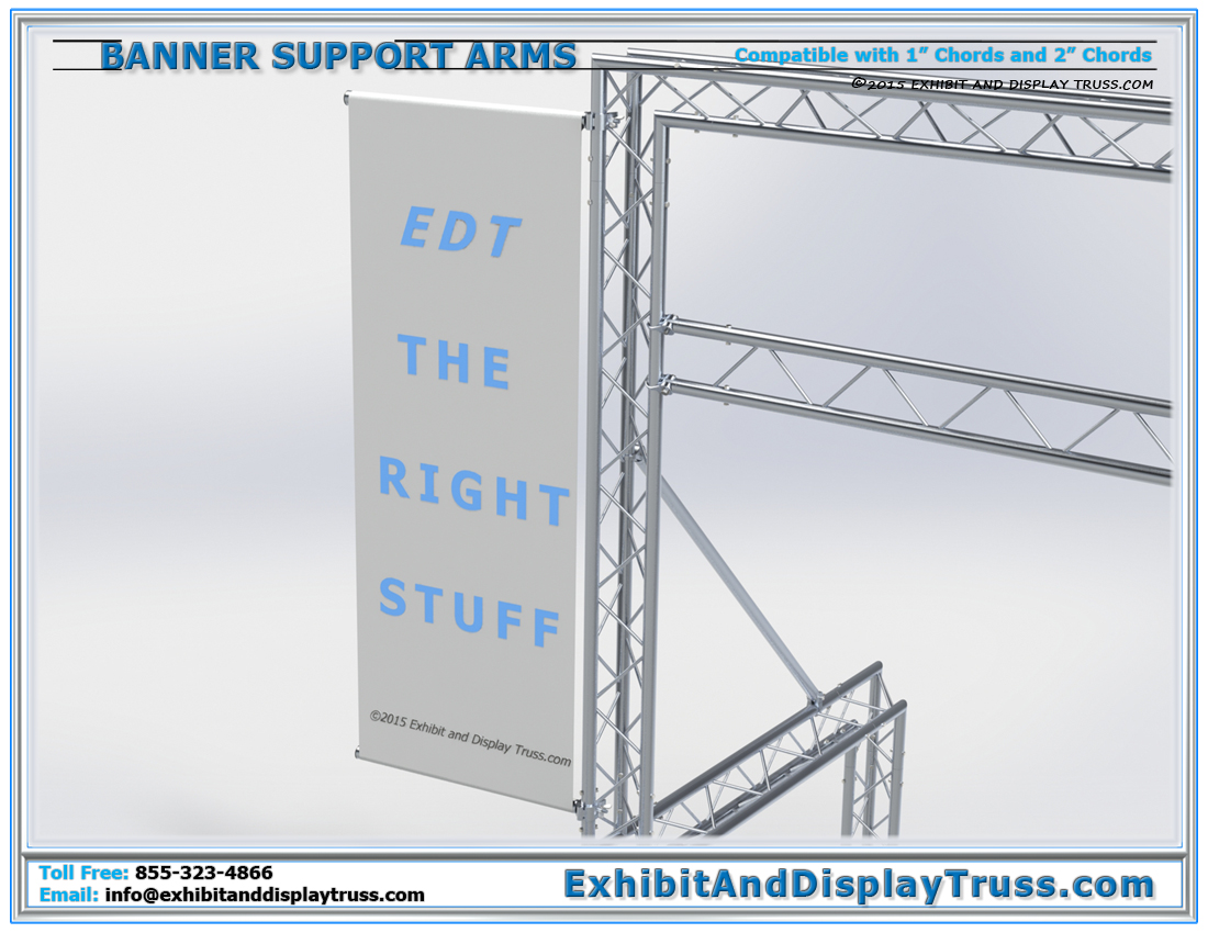 Heavy Duty Banner Support Arms / Add Extra Sponsorship Banners Easily to And Display and Finish Line