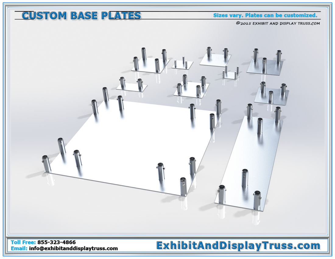 Custom Aluminum Base Plates / Any Size, Truss Shape or Profile