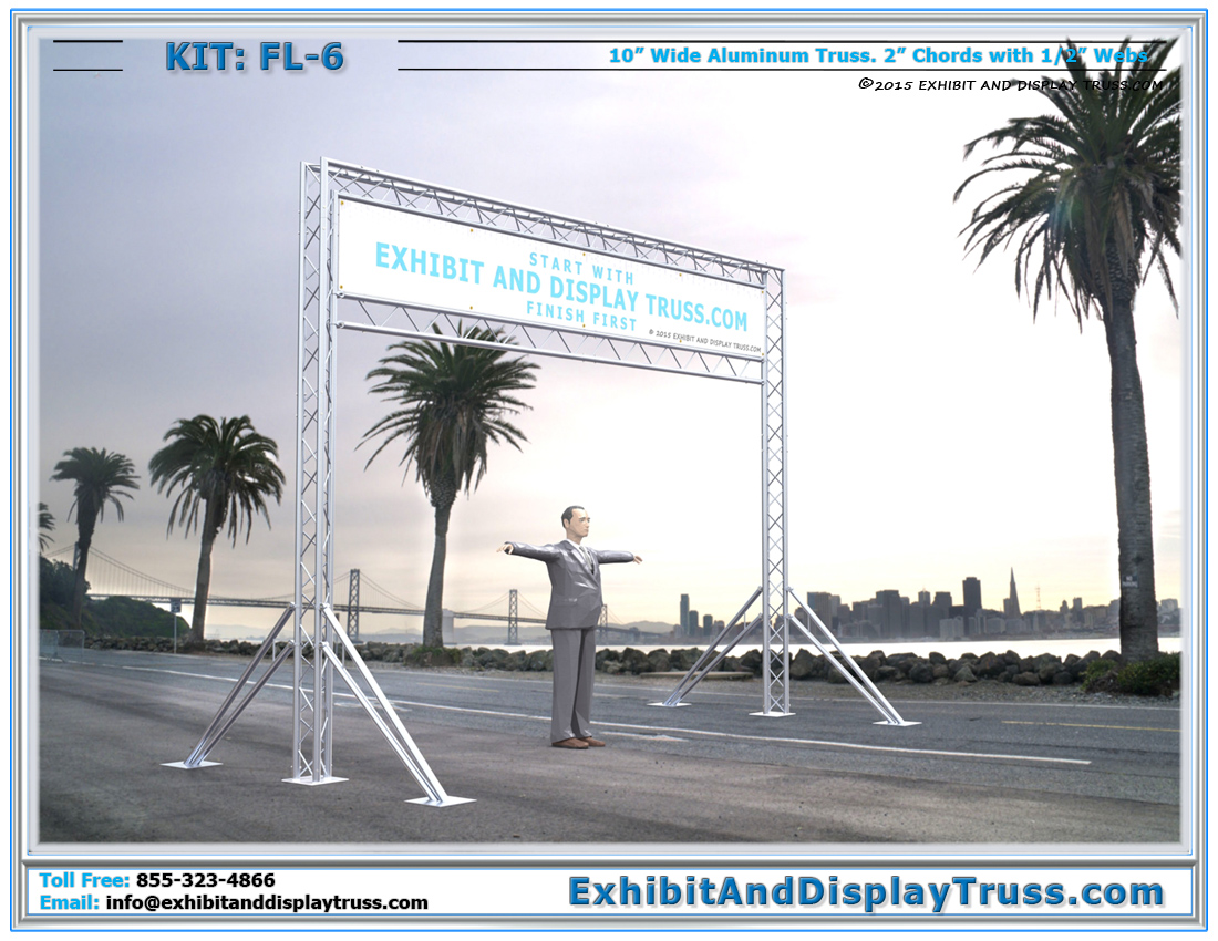 FL-6 Finish Line and Starting Line Kit / Cost-Effective Aluminum Truss Archway