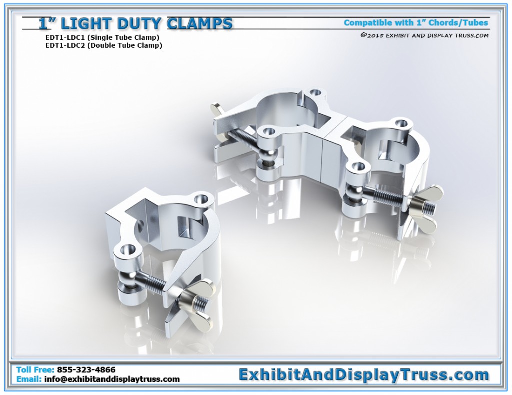 1_Inch_Light_Duty_Clamps_Presentation_Image_tradeshow_exhibit_design