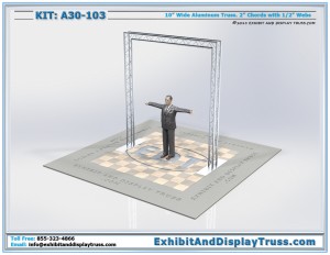 Kit A30_103 Archway and Banner Frame. Fits 10' x 10', 10' x 20', 20' x 20' display booth. 10 inch wide tri truss.