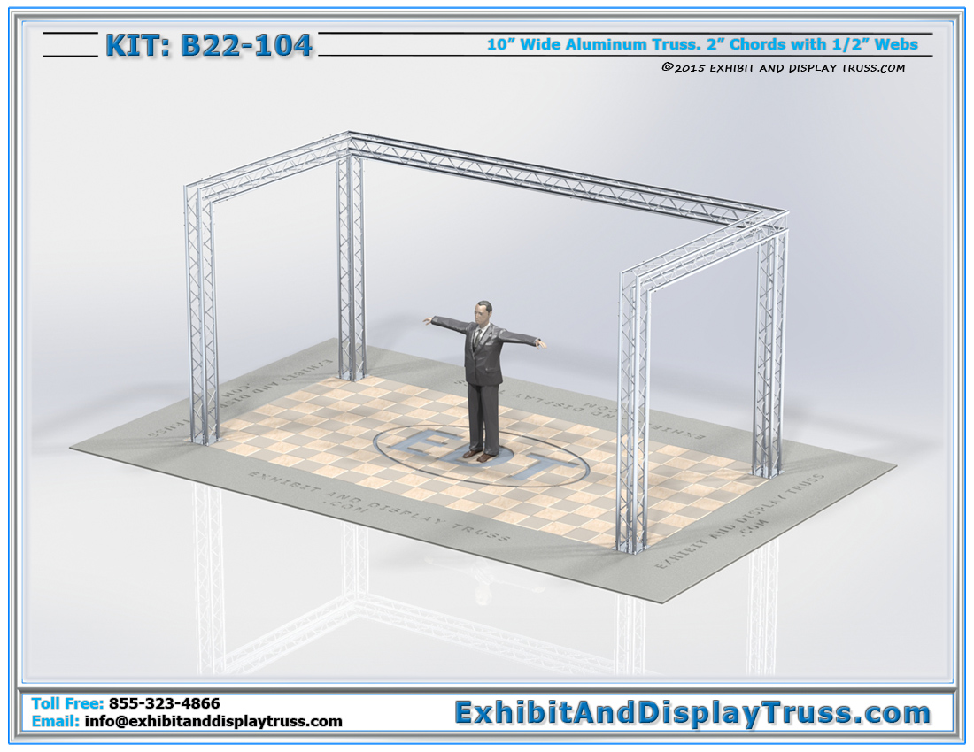 Kit: B22-104 / Aluminum Truss Trade Display Show Booth with open Design