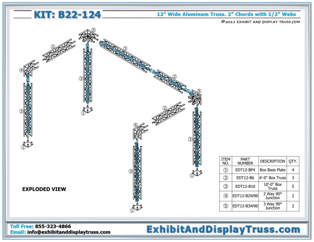 Exploded Hardware Display B22_124_Exploded_View_banner_stand_displays