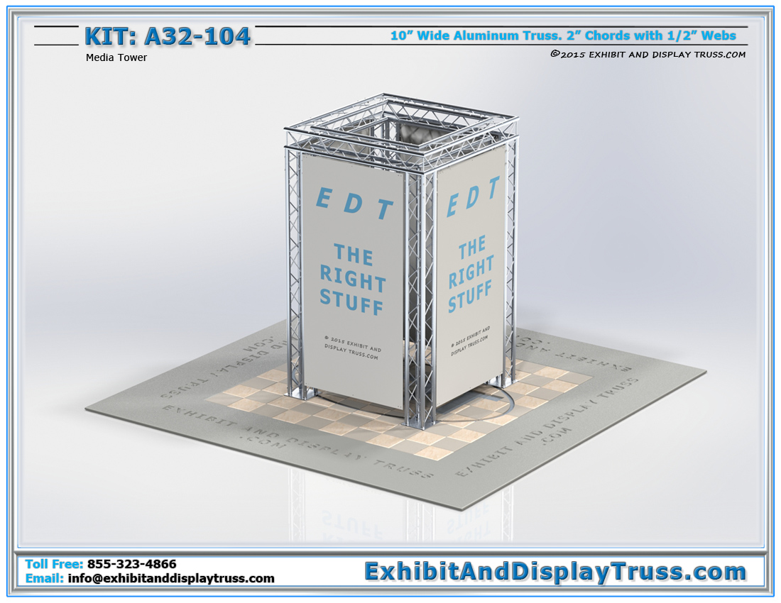 Kit: A32-104 / Trade Show Media Tower for Promotional Material