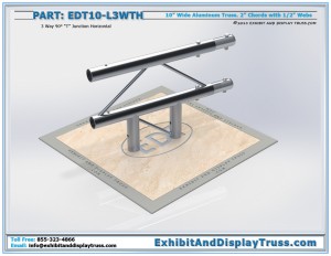 Presentation Image for EDT10_L3WTH. 10" wide aluminum ladder truss. Flat Packs
