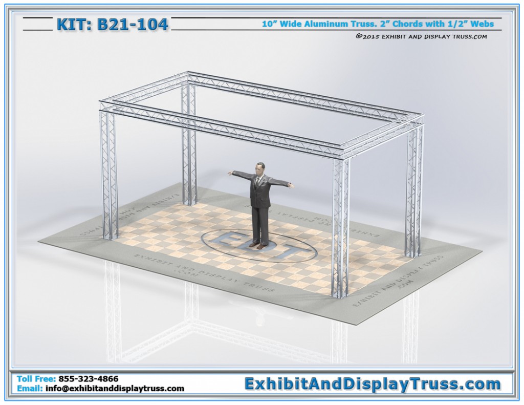 10'x20' Perimeter Truss Trade Show Booth Standard