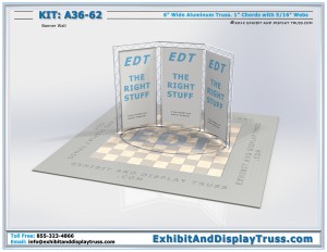 Trade Show Booth Back Wall A36_62. 6" Wide Flat Packing Ladder Truss.
