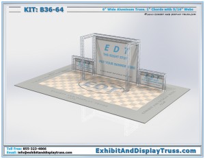 Peninsula Trade Show Booth B36_64. 10x20 Display Booth. 6" Mini Truss