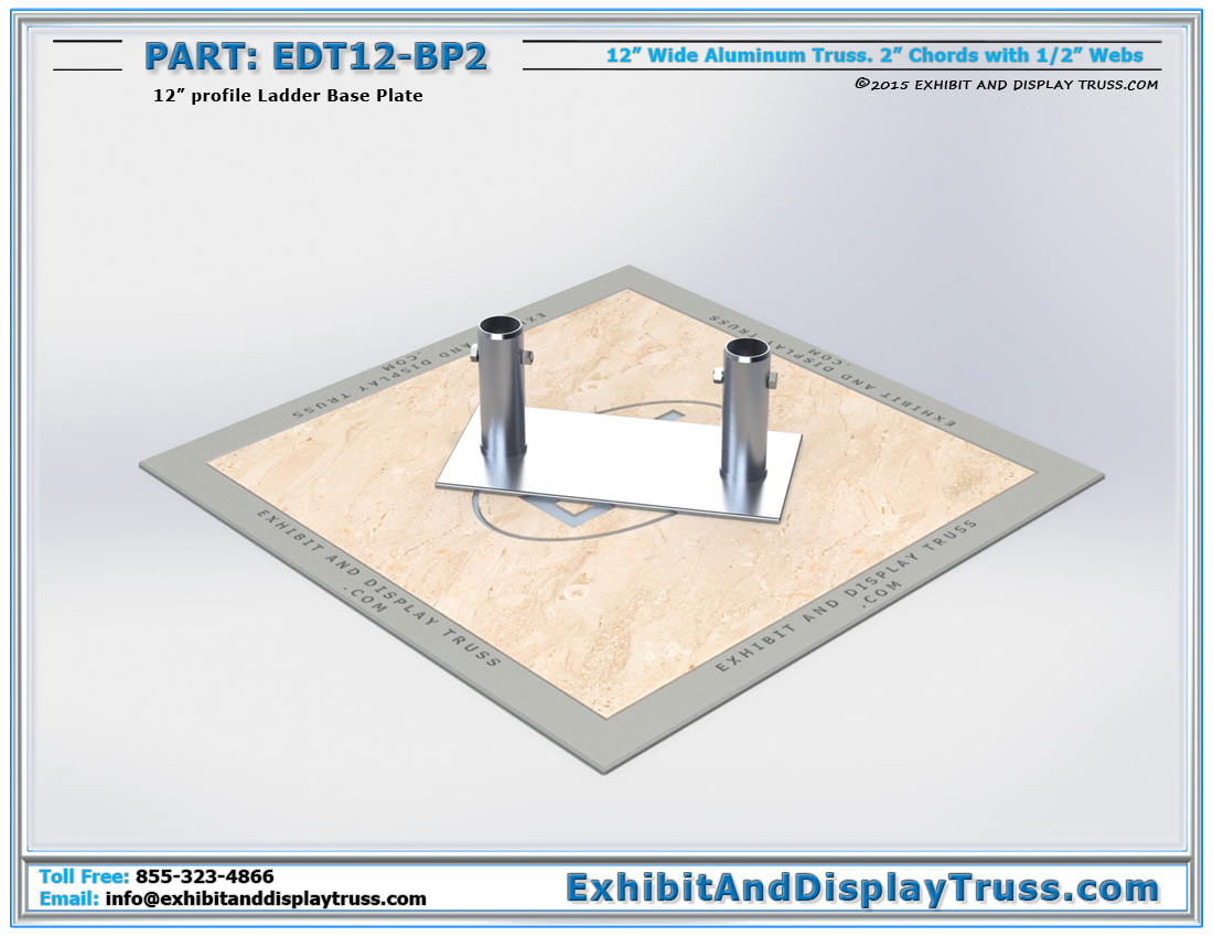 PART: EDT12-BP2 / 12″ Wide Ladder Base Plate